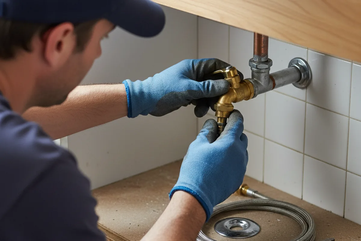 Shutoff valve and fitting work during Emergency Plumbing in Fitzgerald